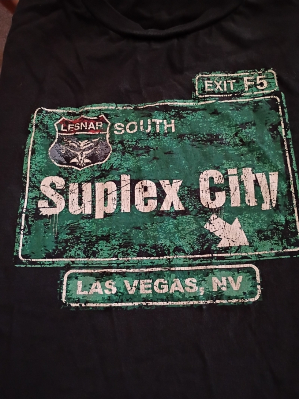 WWE - Black Brock Lesnar Suplex City 4X T-Shirt - OOP